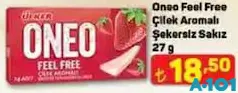 ONEO FEEL FREE ÇİLEK AROMALI ŞEKERSİZ SAKIZ 27 G